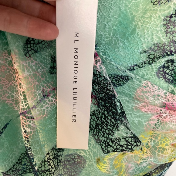 NWT ML Monique Lhuillier Allie Off the Shoulder Dress Size 8 - Picture 5 of 13